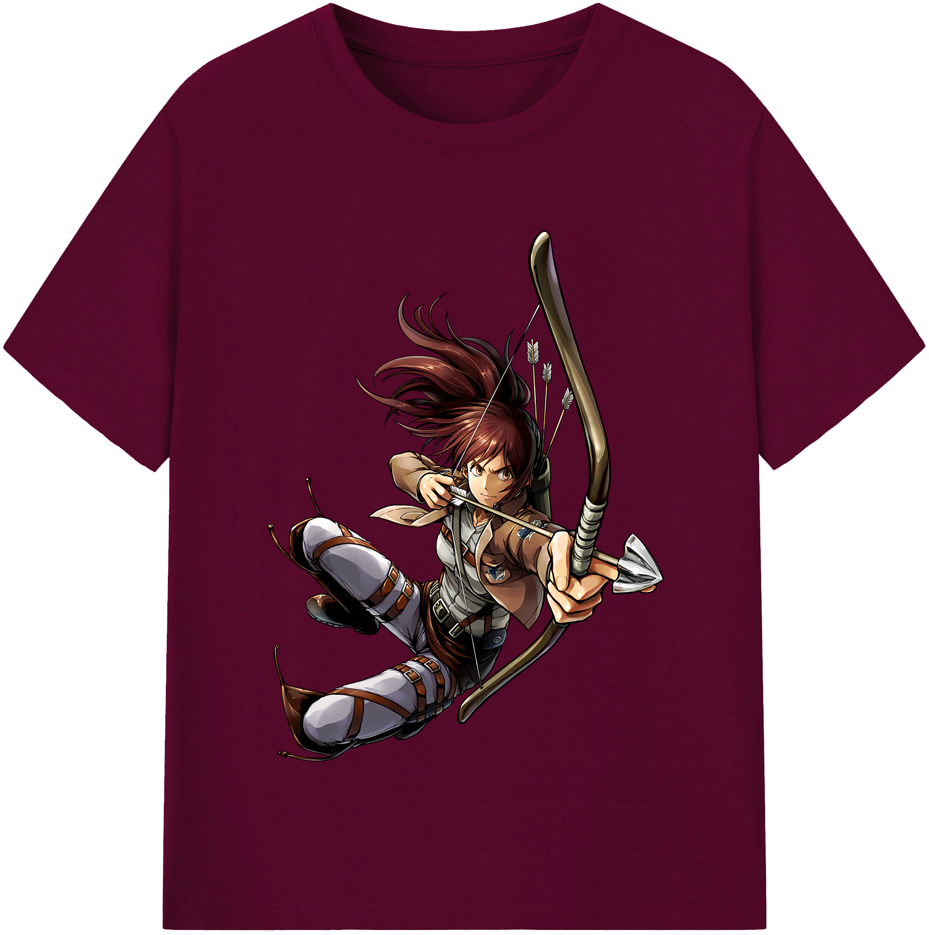 （画像用） 進撃の巨人 サシャ·ブラウス Attack on Titan Sasha Blaus レディースカジュアルプリントTシャツ（綿100％）